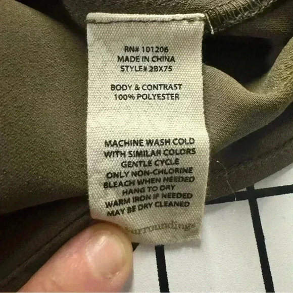 Soft Surroundings L Women’s Dressy Tank Work Brown Sleeveless Blouse Back Zip - Picture 9 of 10